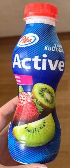 Фото - Active jogurtový nápoj jahoda-kiwi Pilos