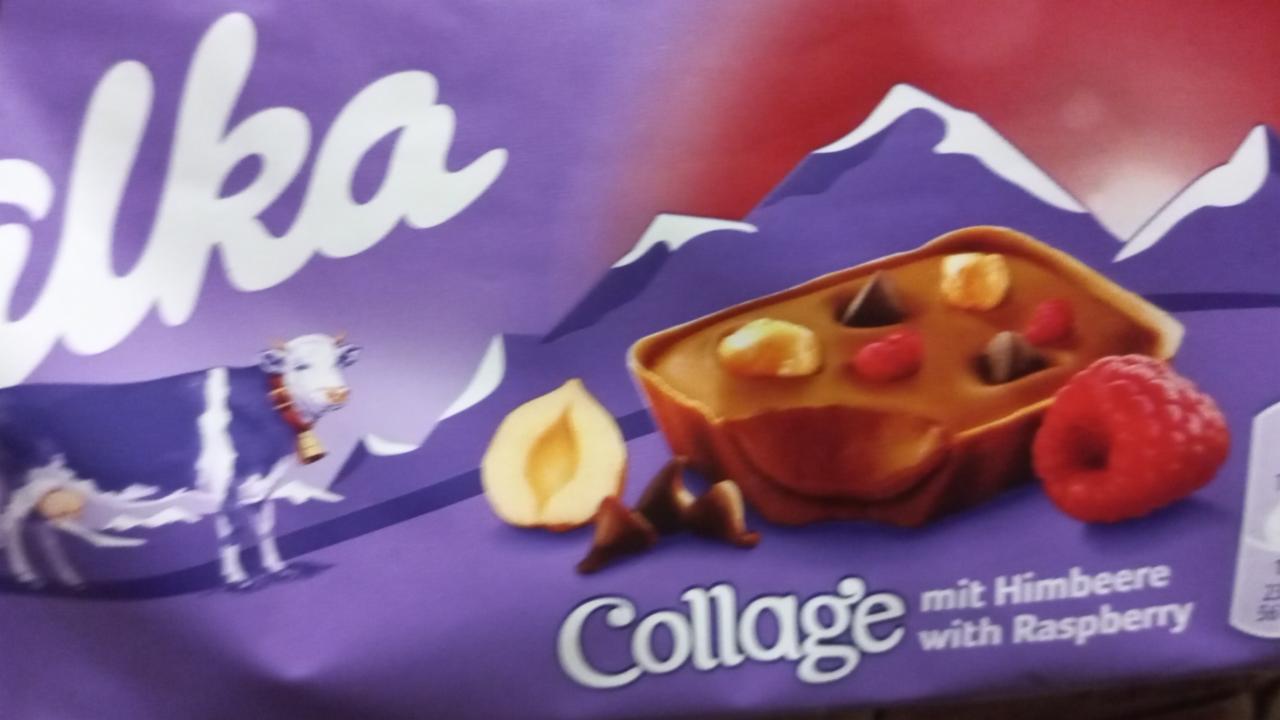 Фото - Шоколад молочний Collage з малиною Milka