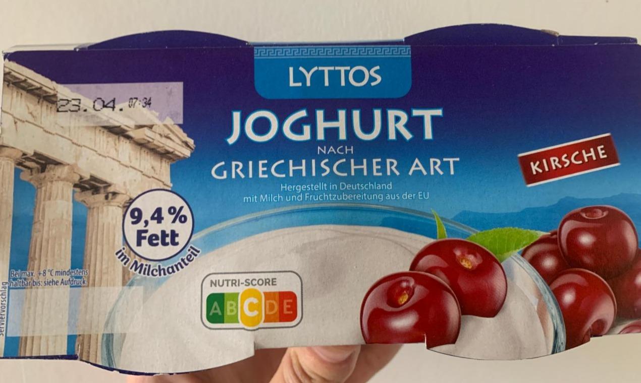 Фото - Йогурт з вишнею Joghurt Kirsche 9.4% Lyttos