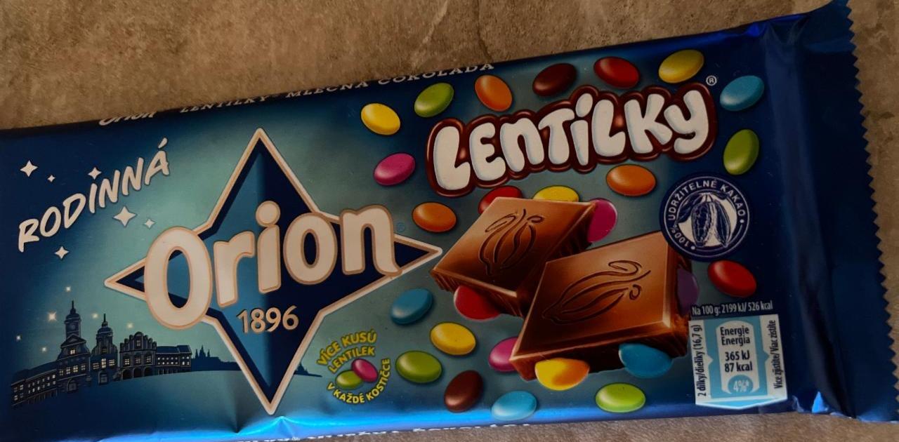 Фото - Молочний шоколад lentilky Orion