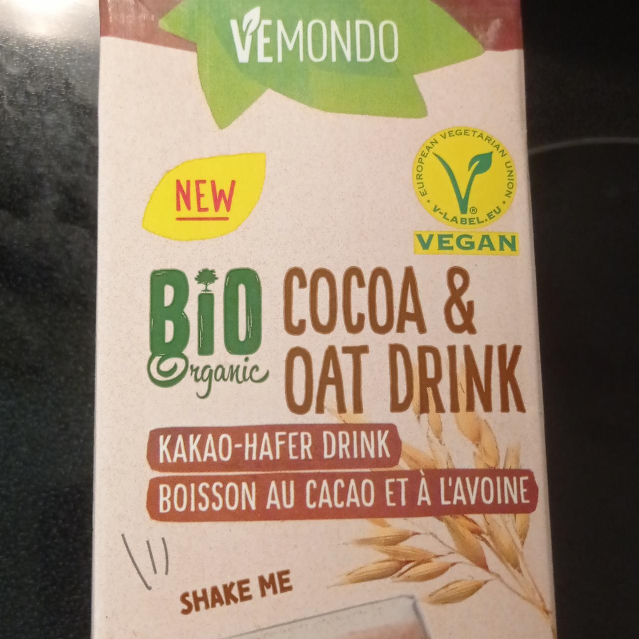 Фото - Напій какао-вівсяний Cocoa & Oat Drink Bio Organic Vemondo