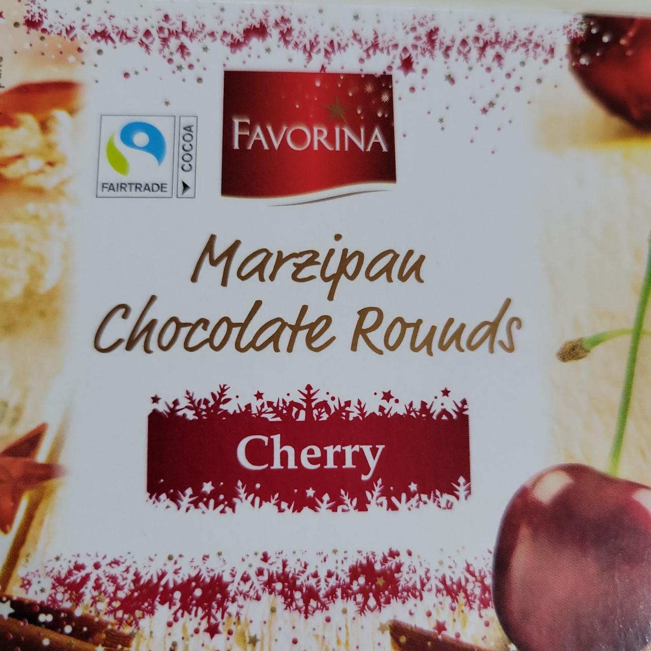 Фото - Марципан у шоколаді Marzipan Chocolate Rounds Cherry Favorina