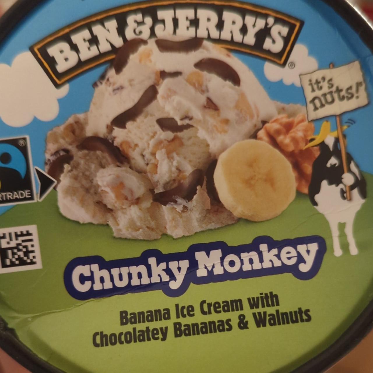 Фото - Chunky Monkey banana ice cream with chocolatey bananas walbuts Ben & Jerry's