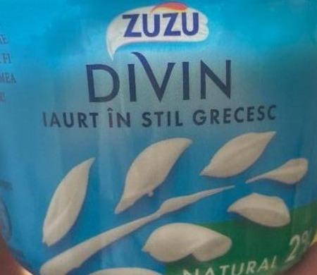 Фото - Йогурт грецький Divin 2% жирності Zuzu