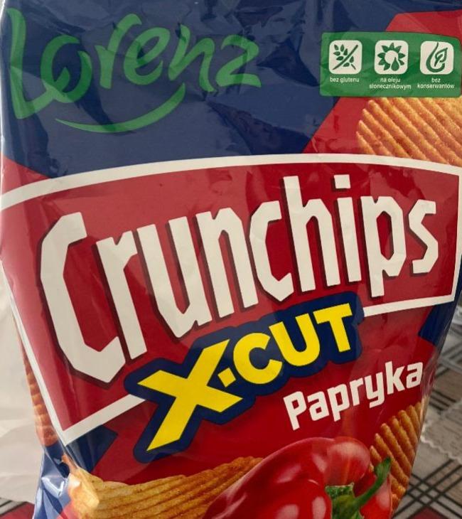 Фото - Чіпси картопляні Crunchips X-Cut Chipsy зі смаком паприки Lorenz