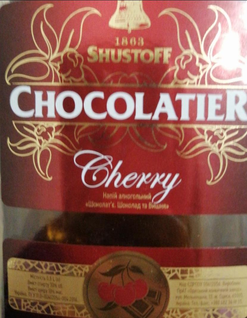 Фото - Напій алкогольний Chocolatier шоколад та Вишня Shuster