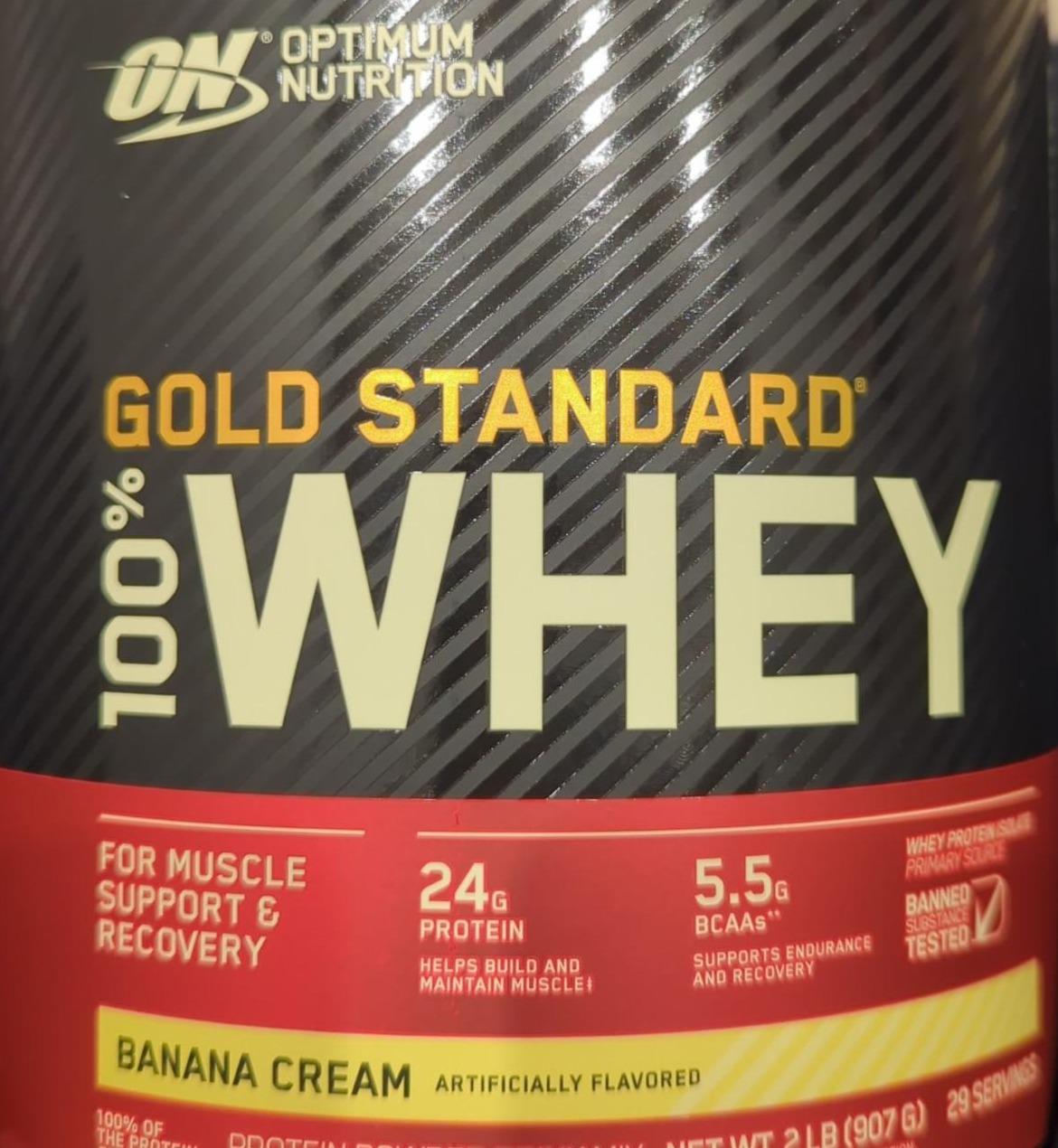 Фото - Протеїн 100% Whey Gold Standard Banana Cream Optimum Nutrition