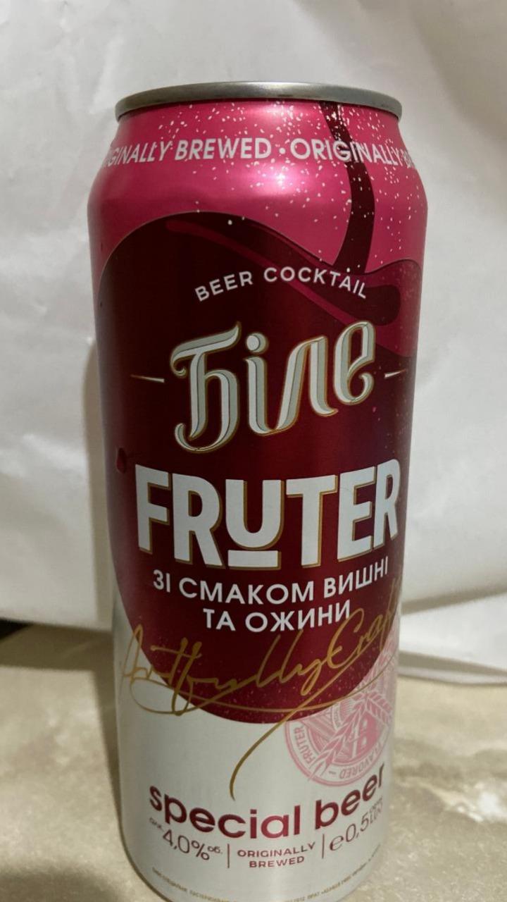 Фото - Пиво 4% біле Fruter зі смаком вишні та ожини Чернігівське