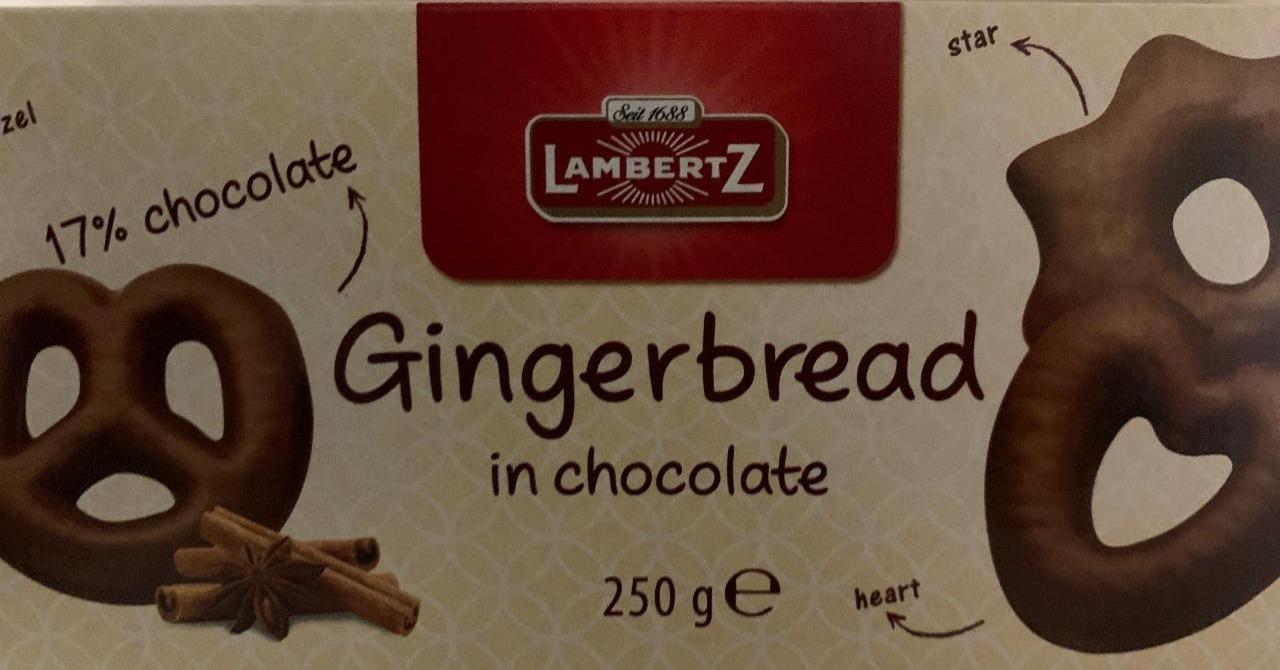Фото - Пряники Gingerbread в шоколаді фігурні LambertZ