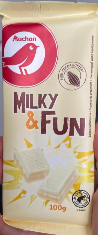 Фото - Шоколад молочний Milky&Fun Ашан Auchan