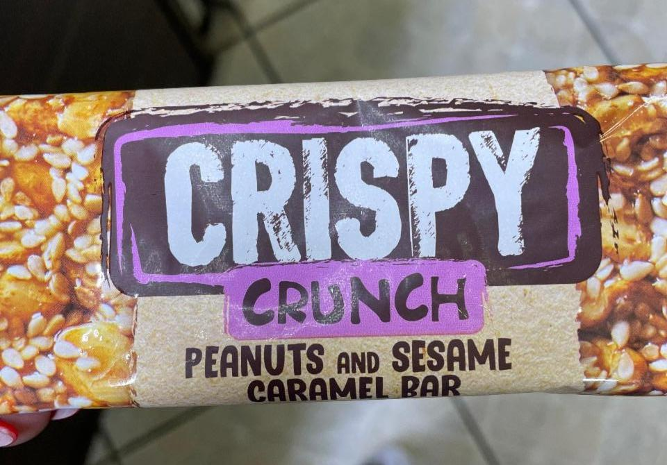 Фото - Батончик карамельний арахіс з кунжутом Crispy Crunch