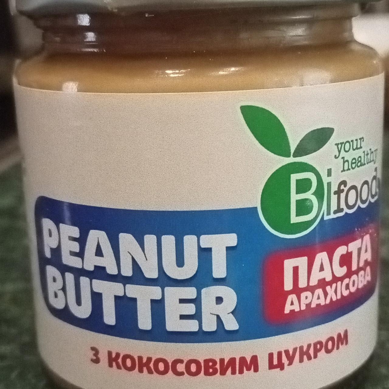 Фото - Паста арахісова з кокосовим цукром Peanut Butter Bifood