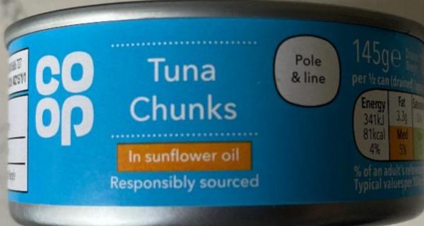 Фото - Шматочки тунця в соняшниковій олії Coop