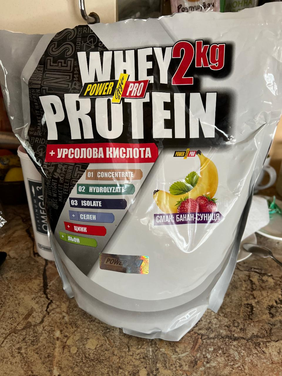 Фото - Протеїн зі смаком банан-суниця Whey Protein Power Pro