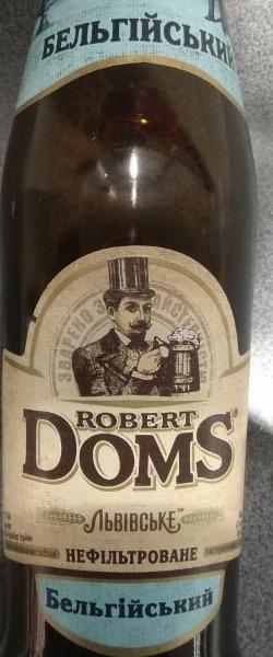 Фото - Пиво спеціальне світле нефільтроване пастеризоване Robert Doms Бельгійський 4,3%
