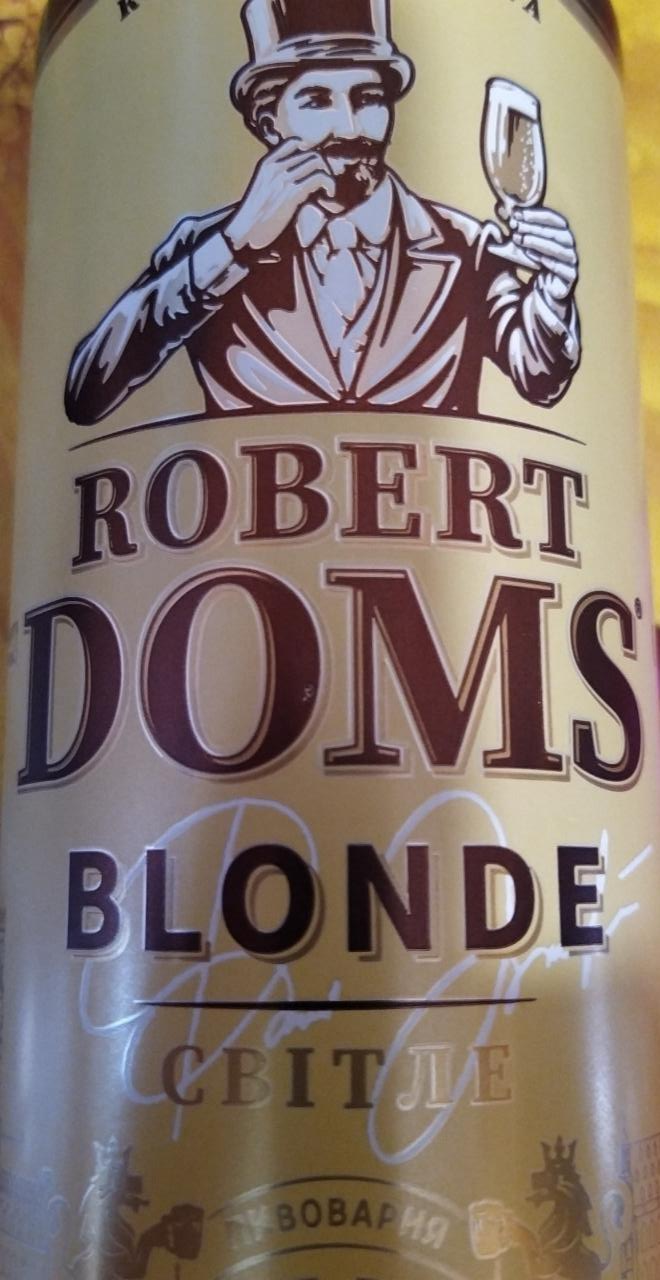 Фото - Пиво 4.6% світле пастеризоване Blonde Robert Doms