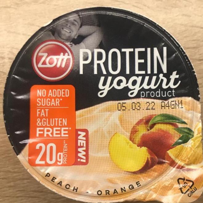 Фото - Protein yogurt product Peach - Orange Zott