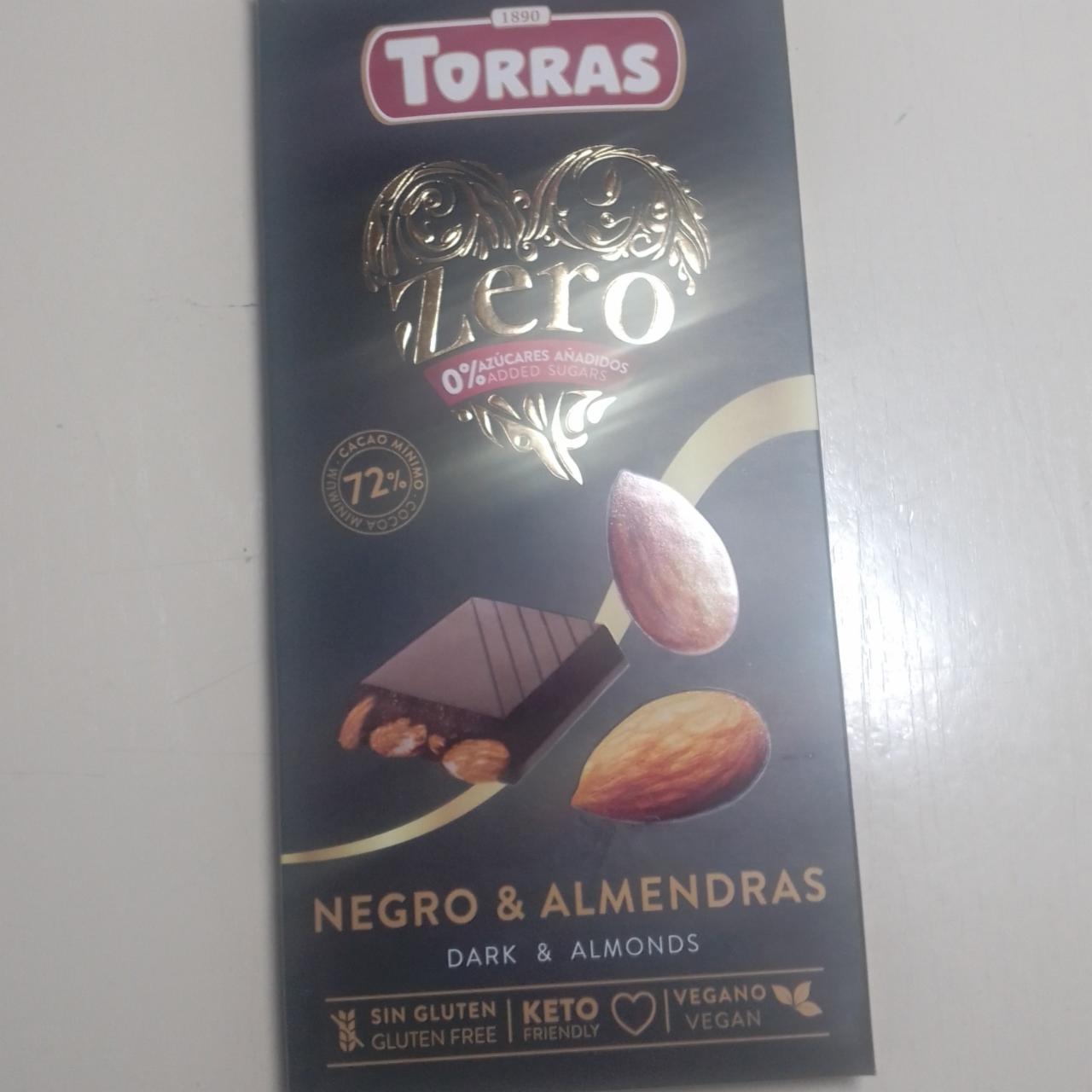 Фото - Шоколад чорний 72% з цілим мигдалем Dark & Almonds Torras