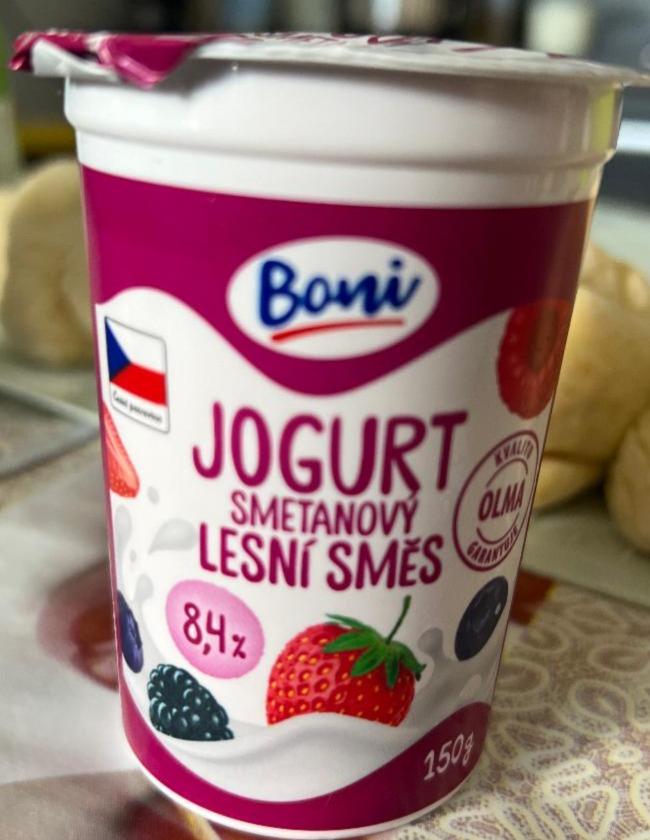 Фото - Jogurt smetanový 8.4% Lesní směs Boni
