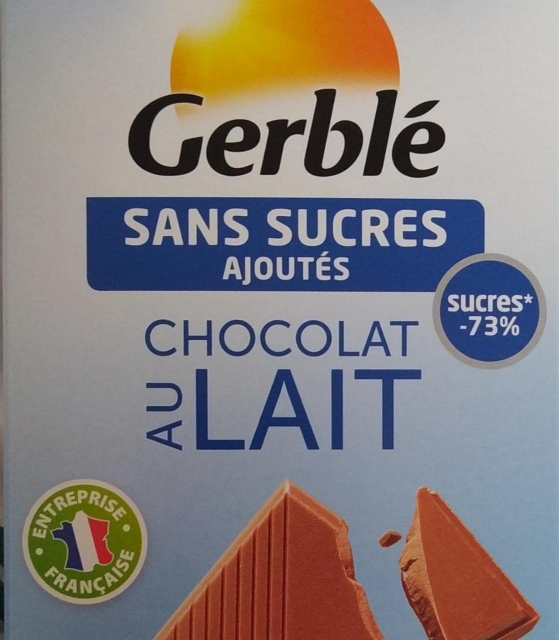 Фото - Chocolat au lait sans sucres ajoutés Gerblé