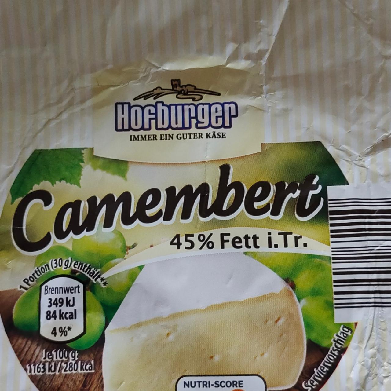 Фото - Сир м'який 45% Camambert Hofburger