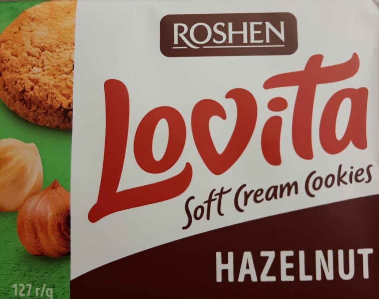 Фото - Печиво з горіховою начинкою Lovita Soft Cream Cookies фундук Roshen