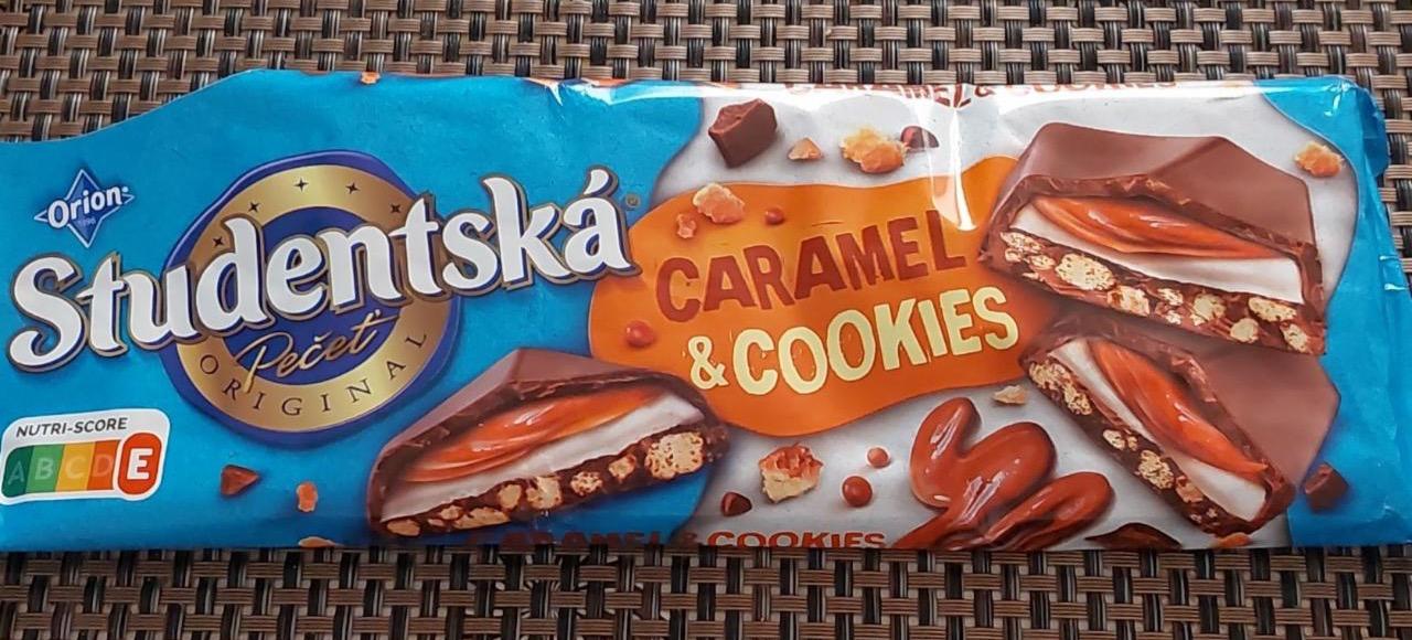 Фото - Шоколад карамель-печиво Caramel & Cookies Studentska Orion
