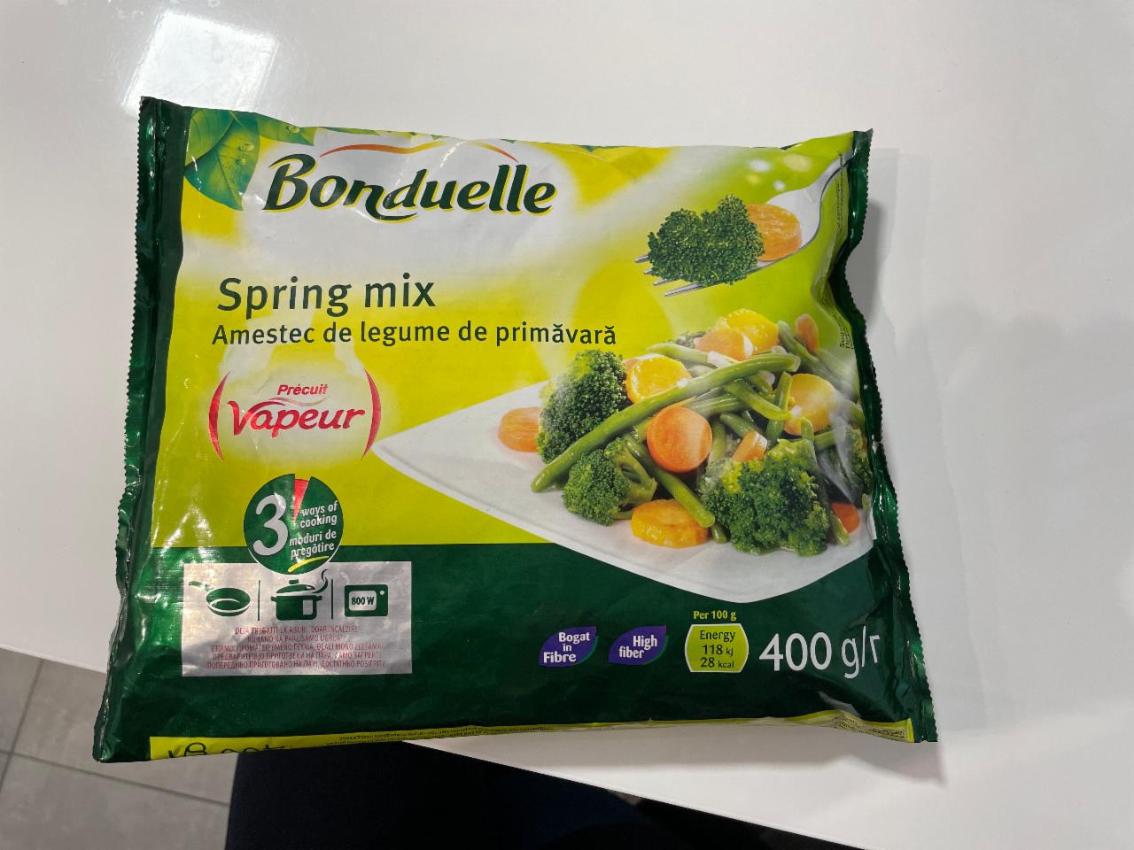 Фото - суміш овочева весняна на парі bonduelle vapeur spring mix бондюель