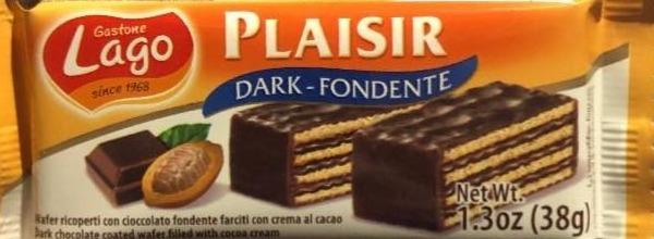 Фото - Вафлі з начинкою з какао 57% Plaisir в чорному шоколаді Gastone Lago