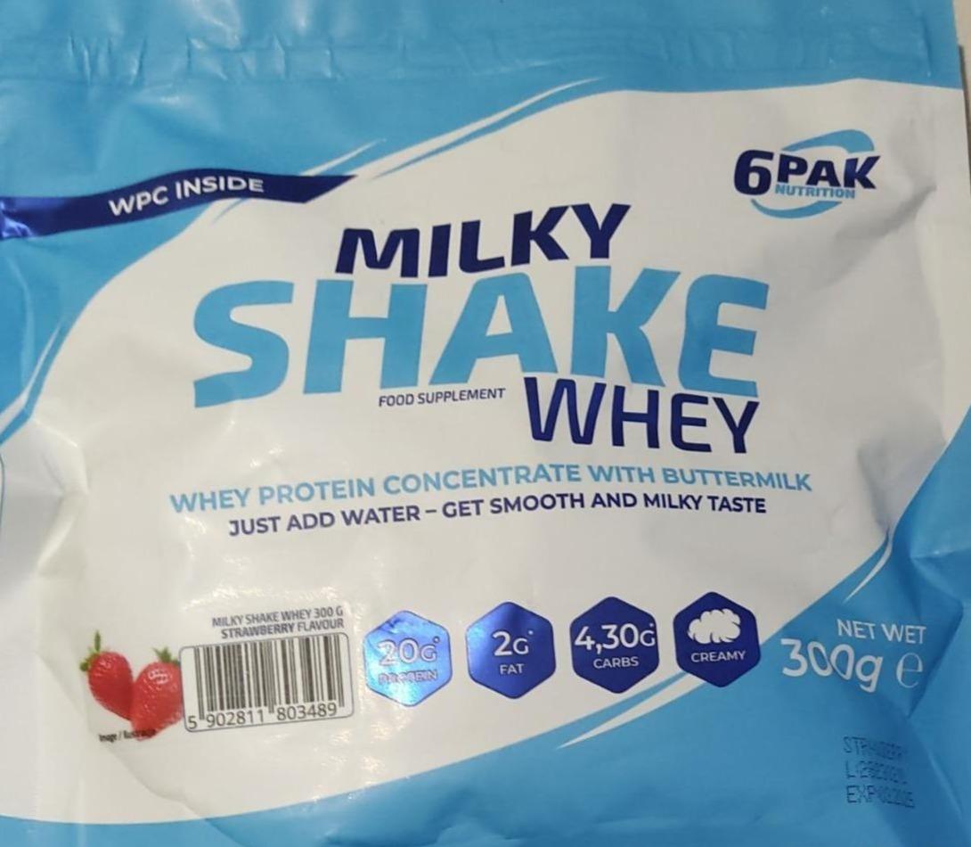 Фото - Протеїнова добавка Milky Shake Whey з полуничним смаком 6PAK Nutrition