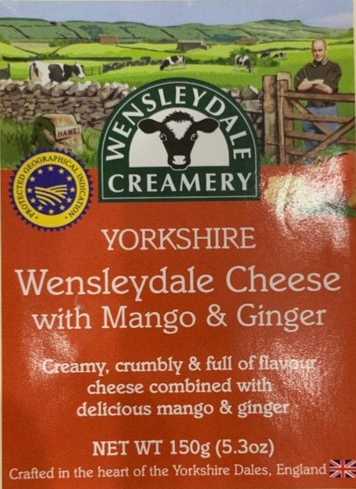 Фото - Сир 50-54% з манго та імбиром Yorkshire Wensleydale Wensleydale Creamery