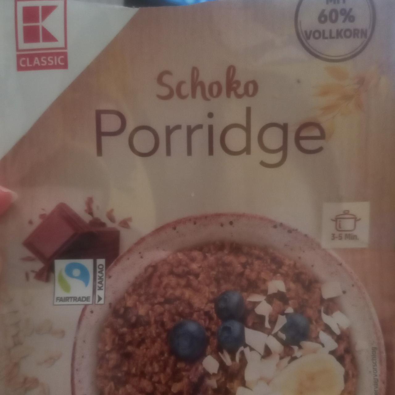 Фото - Каша шоколадна Schoko Porridge K-Classic