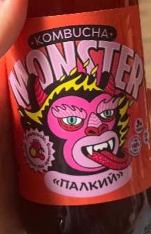 Фото - Напій безалкогольний слабогазований з малиною вишнею та маракуєю Палкий Kombucha Monster