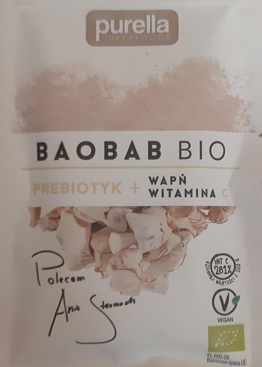 Фото - Пробіотик Baobab bio Кальцій + Вітамін C Purella Superfoods