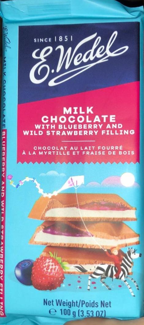 Фото - Шоколад молочний з полуничним джемом E. Wedel