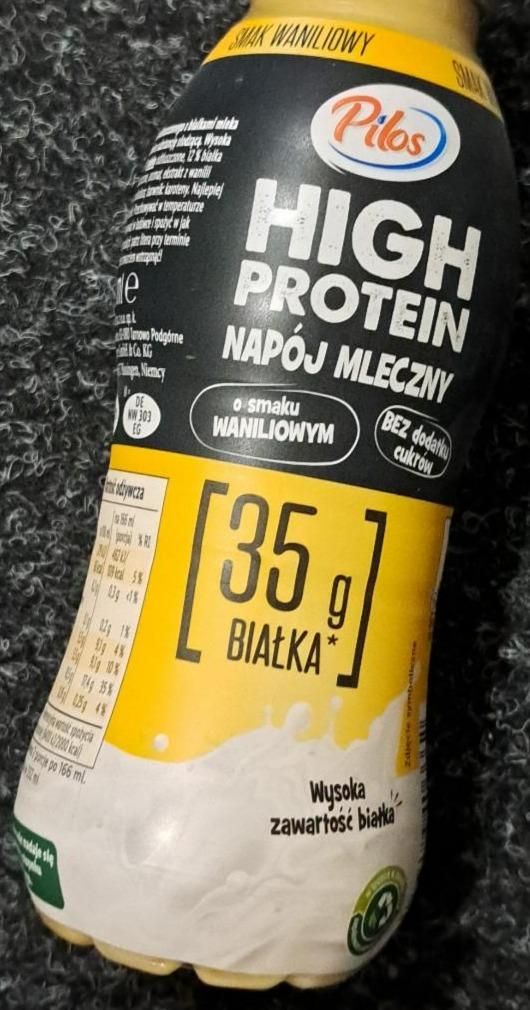 Фото - Напій протеїновий молочний з ванільним смаком High Protein Pilos