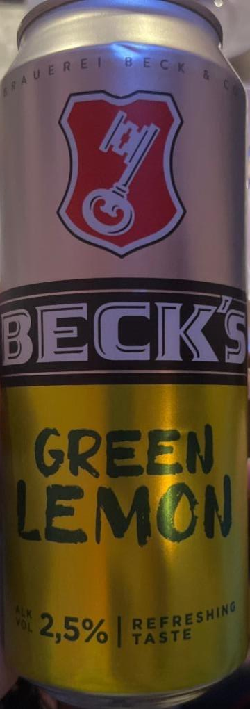 Фото - Пиво спеціальне Green Lemon Beck's