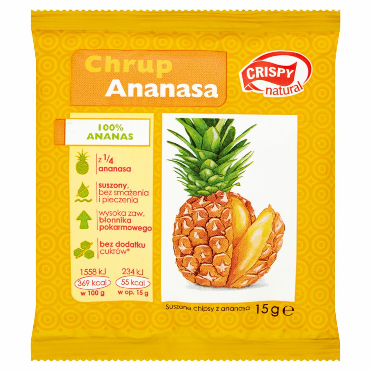 Фото - Suszone chipsy z ananasa Crispy Natural