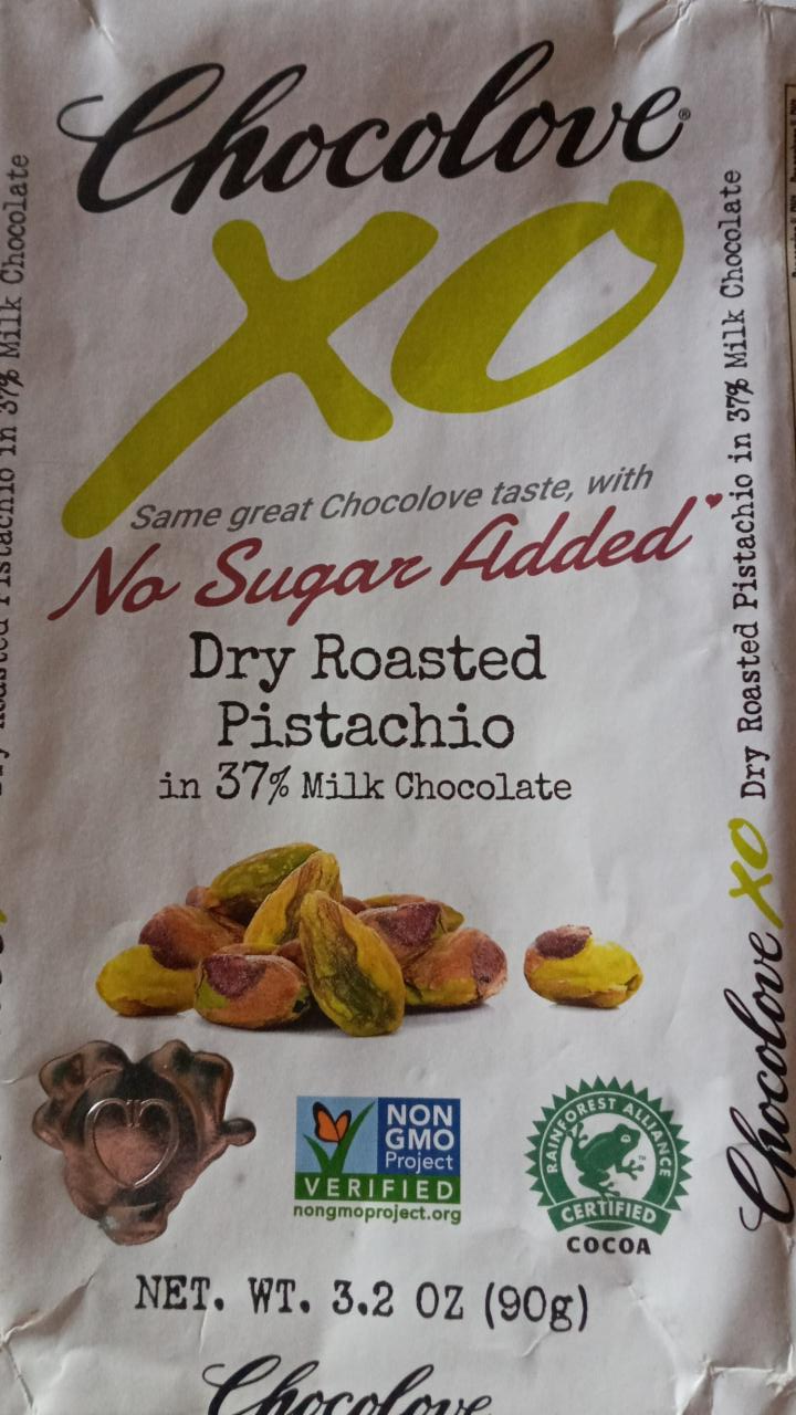 Фото - Шоколад молочний з фісташками XO Dry Roasted Pistachio Chocolove