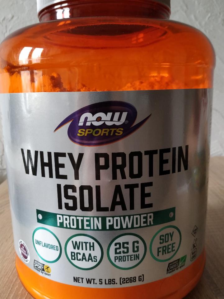 Фото - Ізолят сироваткового протеїну Now Foods Sports Whey Protein Isolate без ароматизаторів Now Sports
