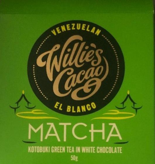 Фото - Білий шоколад із зеленим чаєм Матча таблетка Willie's Cacao