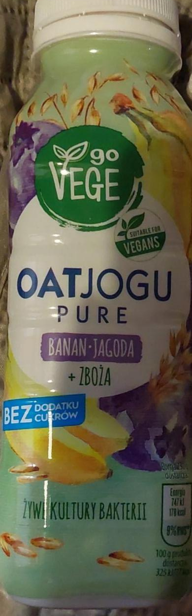 Фото - Бананово-ягідне пюре Oatjogu Pure banan-jagoda+zboźa Go Vege