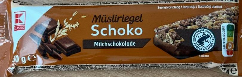 Фото - Muesli Bar Chocolate Milk Chocolate K-Classic