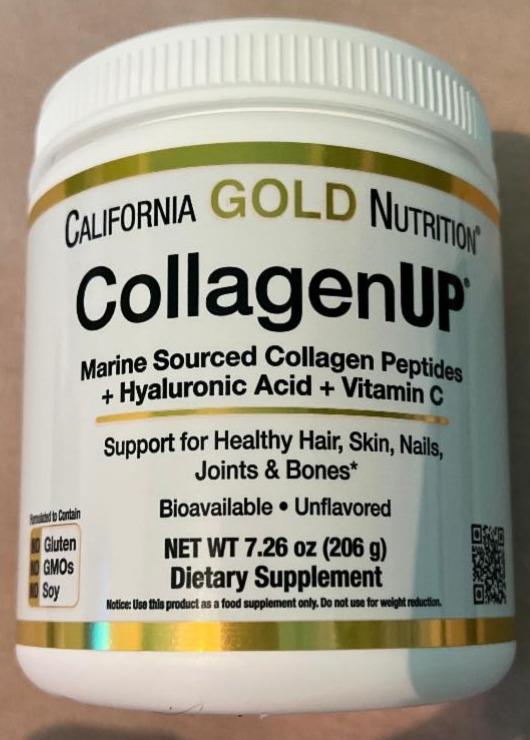 Фото - Колаген з гіалуроновою кислотою та вітаміном С CollagenUP California Gold Nutrition