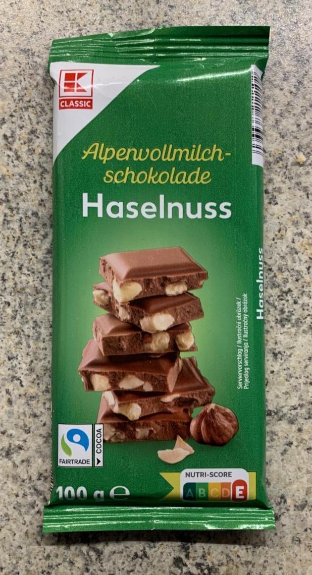 Фото - Alpenwollmilch schokolade Haselnuss K-Classic