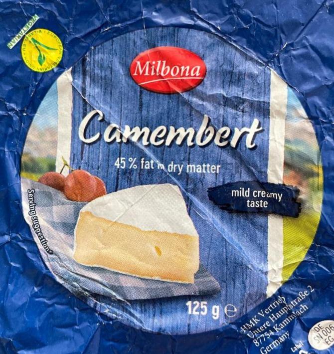Фото - Сир 45% Камембер Camembert Milbona