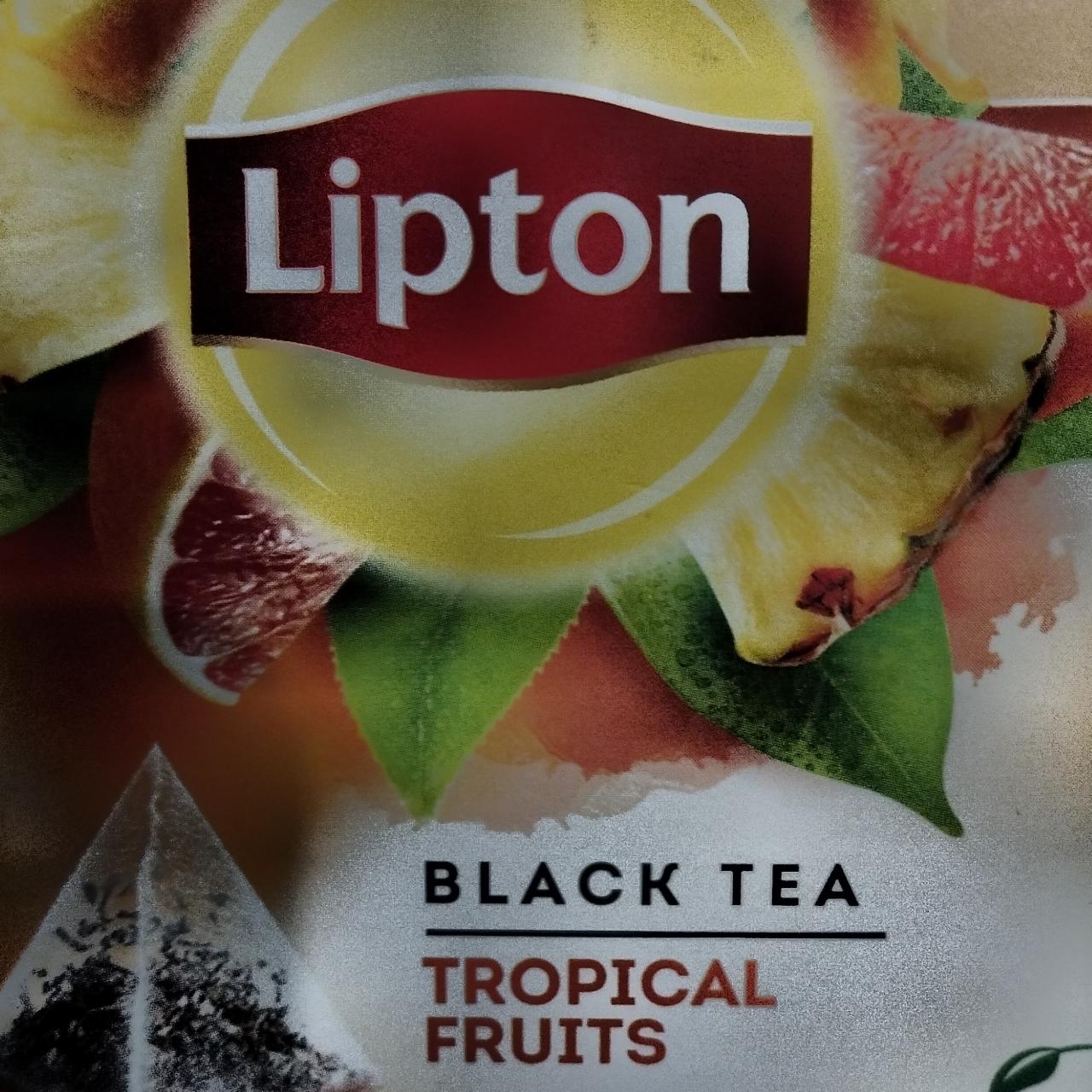 Фото - Чай чорний Tropical Fruits ананас-грейпфрут Lipton