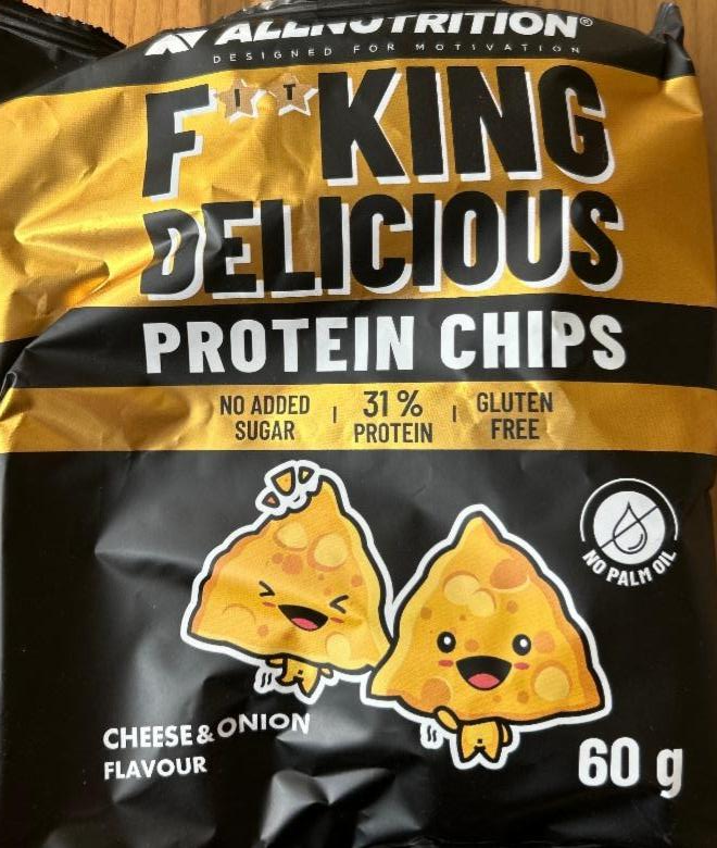 Фото - FitKing Delicious Protein Chips Cheese & Onion - chipsy proteinowe 35% białka, Serowo-Cebulowe Allnutrition