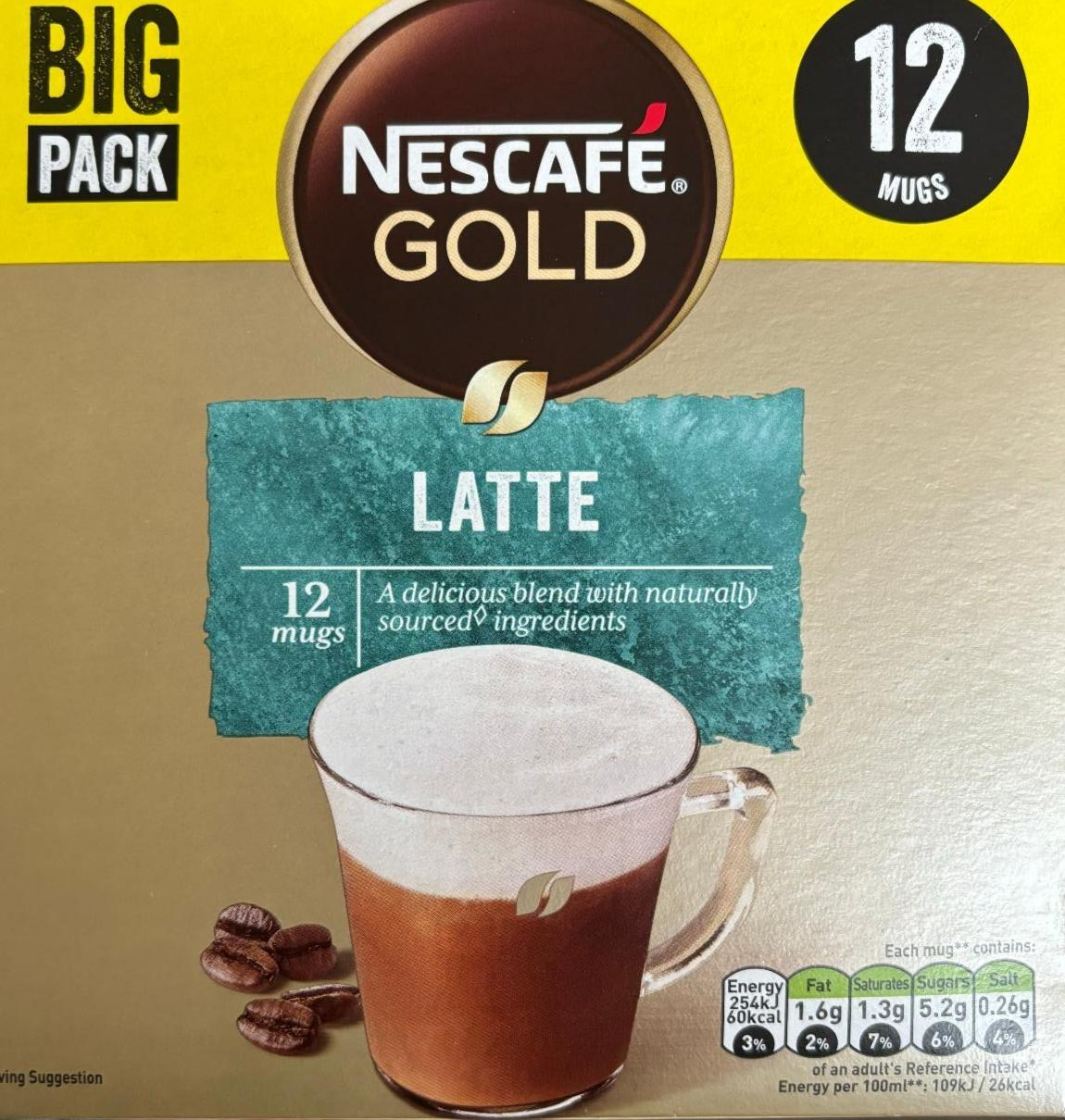 Фото - Latte Instant Coffee 12 x 15.5g Sachets Nescafé GOLD
