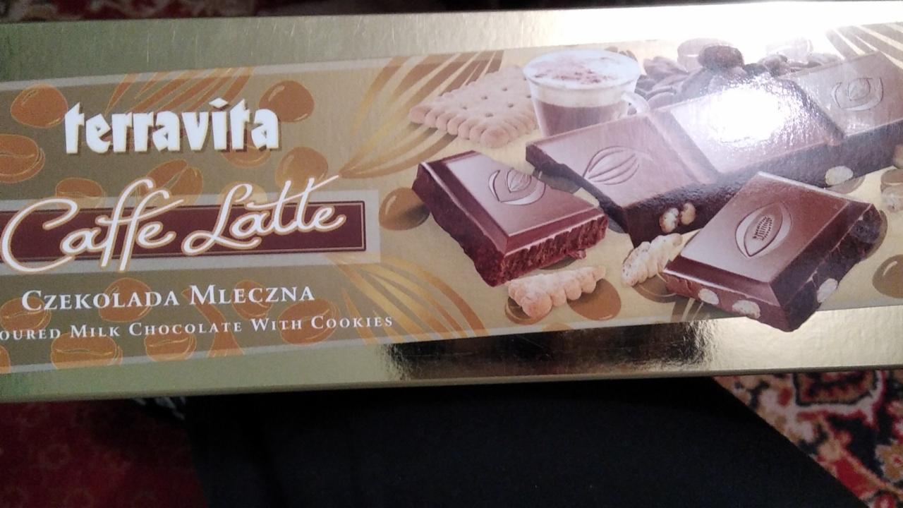 Фото - Шоколад молочний зі смаком лате з печивом Terravita